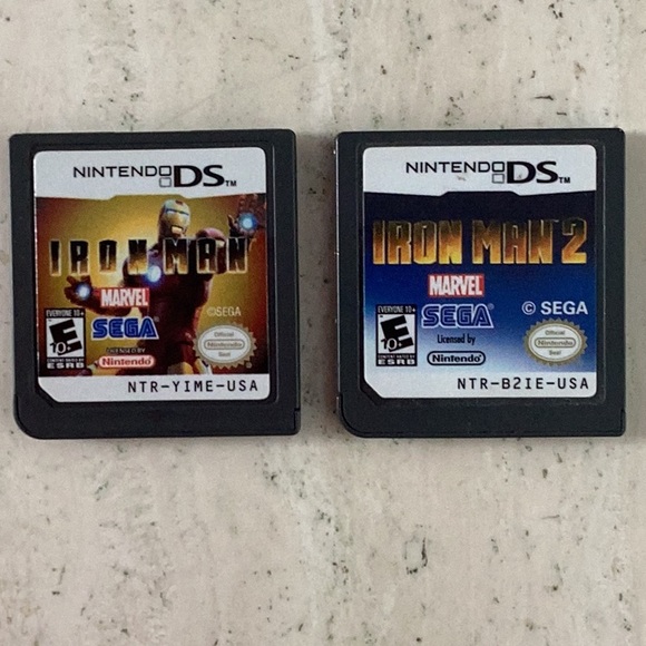 Iron Man Nintendo DS Game & Iron Man 2 DS Games Marvel Lot Of 2 Superheroes - Picture 1 of 12